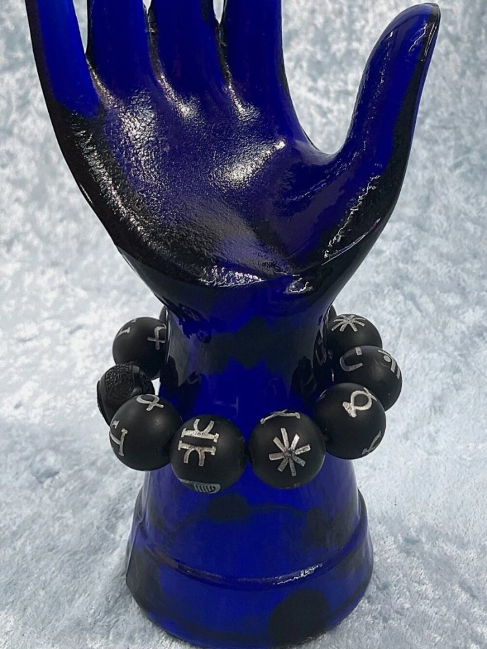 Rocklove Black Panther Wakanda Forever Beaded Bracelet ~ Glow in the Dark